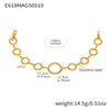 Ladies 316L Stainless Steel Bracelet With Geometric Pattern Electroplating 5A Zircon And Love Circle Stitching Light Luxury Style