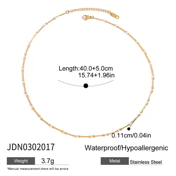 Ladies Stainless Steel Chain Necklace With Electroplating Light Luxury Style