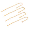 Ladies Stainless Steel Flat Ochain Earrings With Light Cross Chain And Electroplated Ear Wire Jewelry Accessories