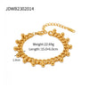 Ladies Stainless Steel Geometric Cuban Chain Round Bead Tassel Electroplated Bracelet Jewelry