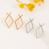 Ladies Stainless Steel Geometric Design Electroplated Earrings
