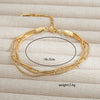 Ladies Stainless Steel Geometric Gold Bead Electroplated Bracelet Jewelry