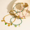 Ladies Stainless Steel Geometric Handmade Colorful Rope Bracelet