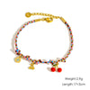 Ladies Stainless Steel Geometric Handmade Colorful Rope Bracelet