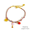 Ladies Stainless Steel Geometric Handmade Colorful Rope Bracelet