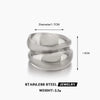 Ladies Stainless Steel Geometric Hip Hop Shaped Opening Electroplated Ring