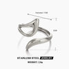 Ladies Stainless Steel Geometric Hollow Ring Electroplated Design
