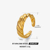 Ladies Stainless Steel Geometric Irregular Hip Hop Adjustable Ring With Electroplating