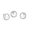 Ladies Stainless Steel Geometric Round Hollow Electroplated Earrings