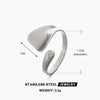 Ladies Stainless Steel Geometric Smooth Hip Hop Ring With Electroplating
