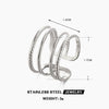 Ladies Stainless Steel Geometric Style Electroplated Ring