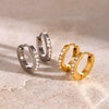 Ladies Stainless Steel Geometric Zircon Ear Jewelry With High Design Sense