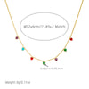 Ladies Stainless Steel Gold Plated Heart Shape Rhinestone Love Pendant Clavicle Chain Necklace Fashion Style