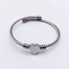 Ladies Stainless Steel Spiral Adjustable Bracelet With Electroplated Finish Elegant Coil Style Jewelry