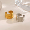 Ladies Stainless Steel Titanium Steel Fivepointed Star Ring With Electroplating Hiphop Temperament And Allmatch Style