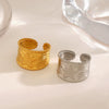 Ladies Stainless Steel Titanium Steel Fivepointed Star Ring With Electroplating Hiphop Temperament And Allmatch Style