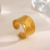 Ladies Stainless Steel Titanium Steel Fivepointed Star Ring With Electroplating Hiphop Temperament And Allmatch Style