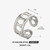 Ladies Stainless Steel Titanium Steel Shell Bow Tie Heart Shape Electroplated Ring