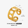 Ladies Stainless Steel Titanium Steel Shell Bow Tie Heart Shape Electroplated Ring