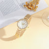 Ladies Titanium Steel And Alloy Quartz Watch Bracelet Set Fashionable Round Dial With Stainless Steel Strap And Buckle