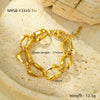 Ladies Titanium Steel And Stainless Steel Bracelet Plated 18K Gold Inlaid Zircon Geometric Fashion Jewelry