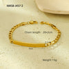 Ladies Titanium Steel And Stainless Steel Bracelet Plated 18K Gold Inlaid Zircon Geometric Fashion Jewelry