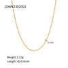 Ladies Titanium Steel And Stainless Steel Geometric Round Bead Snake Chain Necklace With Electroplating Jewelry
