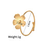 Ladies Titanium Steel And Stainless Steel Irregular Geometric Ring With 18K Gold Plated Electroplating Style
