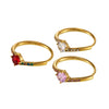 Ladies 316L Stainless Steel Geometric Light Luxury Electroplating Diamond Ring