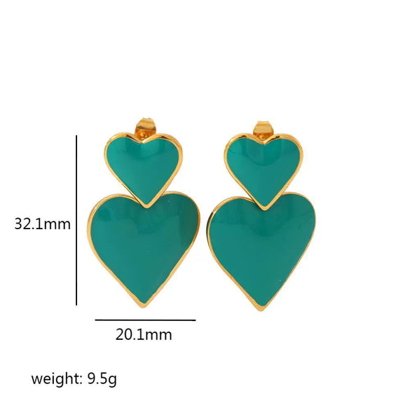 Ladies Titanium Steel Geometric Style Jewelry Earrings