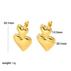 Ladies Titanium Steel Geometric Style Jewelry Earrings