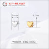 Ladies Titanium Steel Heartshaped Earrings With Logo Electroplating And Letters Numbers Text Design