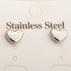 Ladies Titanium Steel Heartshaped Earrings With Logo Electroplating And Letters Numbers Text Design