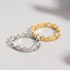 Ladies Titanium Steel Hollow Fivepointed Star Geometric Style Electroplated Ring