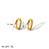 Ladies Titanium Steel Inlaid Zircon Earrings With Heart Drop Shape Geometric Light Luxury Style