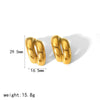 Ladies Titanium Steel Irregular Geometric Earrings With Electroplating Design