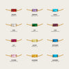 Ladies Twelve Birthstone Zircon Necklace In Titanium Steel With Geometric Pattern And Electroplating Design
