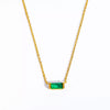 Ladies Twelve Birthstone Zircon Necklace In Titanium Steel With Geometric Pattern And Electroplating Design