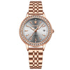 Ladies Ultrathin Fashion Waterproof Luminous Quartz Watches Alloy Case Stainless Steel Strap Round Dial