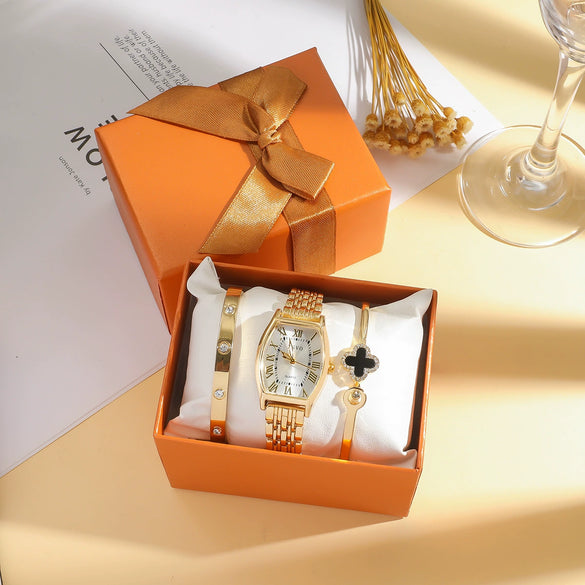 Ladies Vintage Quartz Watch Square And Round Shape Zinc Alloy And Alloy Material