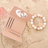Ladies Wallet Pu Solid Color Heart Style