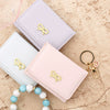 Ladies Wallet Pu Solid Color Heart Style