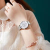 Ladies Watch Alloy Case Stainless Steel Strap Round Dial Leisure Style Waterproof