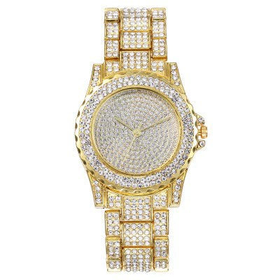 Ladies Watch Alloy Steel Strip Round Dial Fashion Quartz Watch