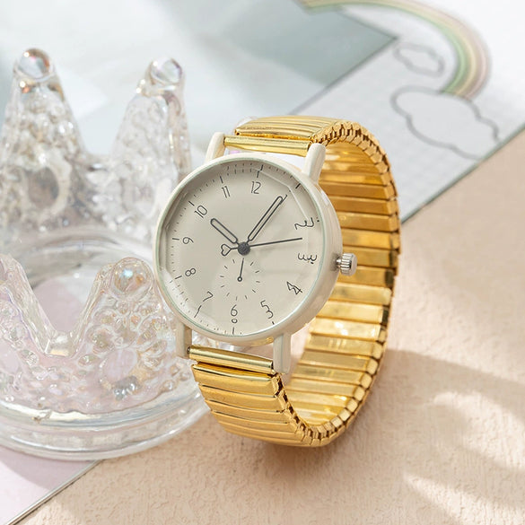 Ladies Watch Elastic Band Quartz Metal Alloy Cartoon Round