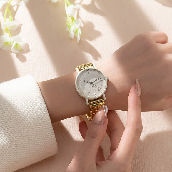Ladies Watch Elastic Band Quartz Metal Alloy Cartoon Round