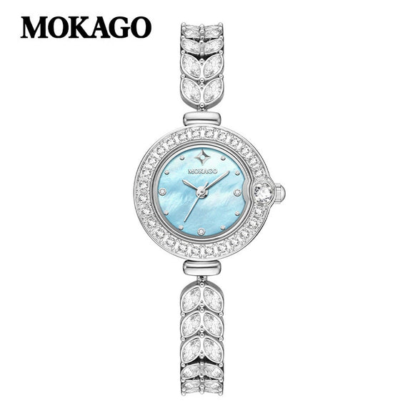 Ladies Watch Mermaid Bracelet Quartz Watch Alloy Stainless Steel Mineral Tempered Glass Waterproof