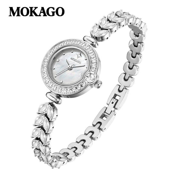 Ladies Watch Mermaid Bracelet Quartz Watch Alloy Stainless Steel Mineral Tempered Glass Waterproof