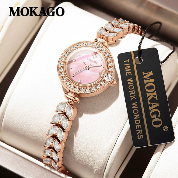 Ladies Watch Mermaid Bracelet Quartz Watch Alloy Stainless Steel Mineral Tempered Glass Waterproof