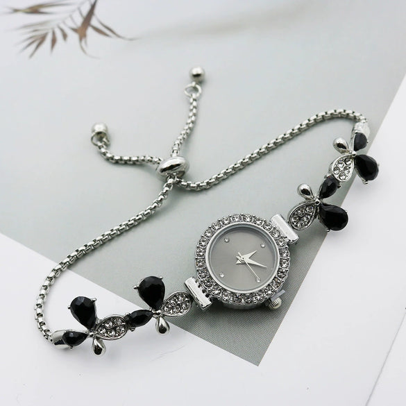 Ladies Watch Stainless Steel Alloy Round Dial Leisure Style